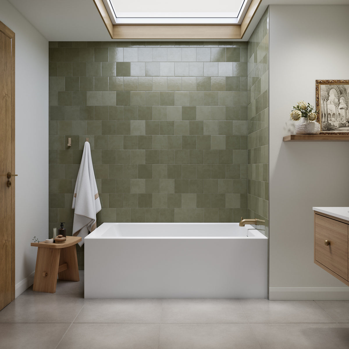 Neptune Clermont 3660 IFS AFR Acrylic Bathtub in White - image 6
