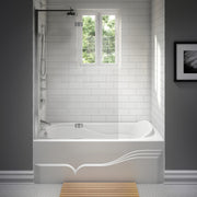Neptune Daphne 6032 IFS Acrylic Alcove Right Drain Bathtub in White