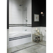Neptune Delight 6032 IF Acrylic Alcove Left Drain Bathtub in White