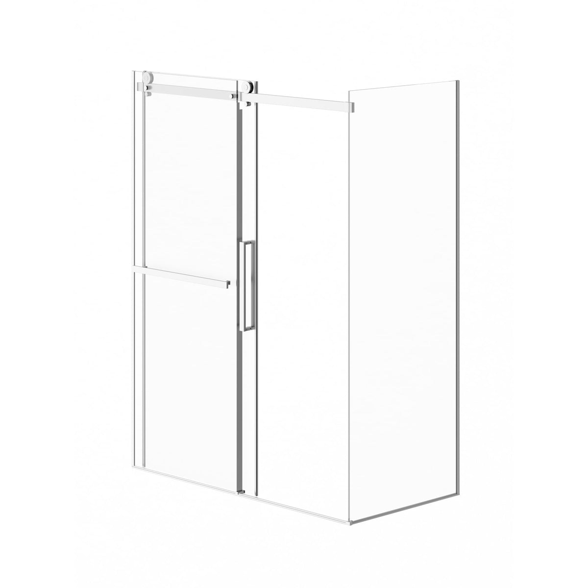 Neptune Exalt 60 x 32 x 78 in 8 mm Sliding Shower Door for Corner Installation - image 2
