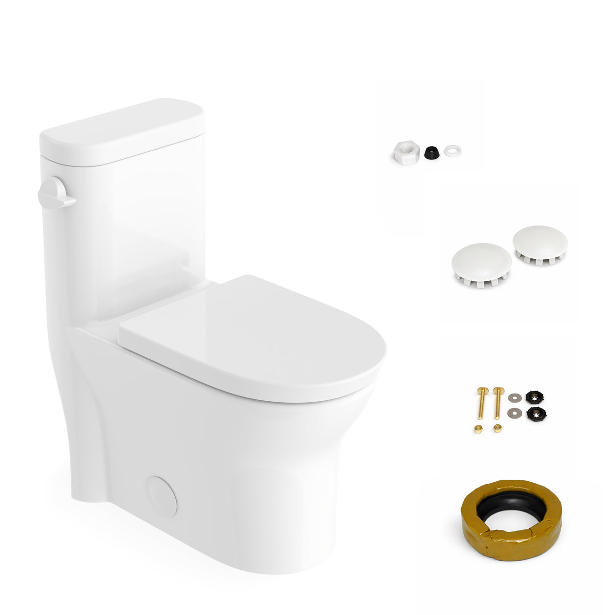 Neptune Florence 4.8L Side Flush One-Piece Toilet in White - image 2