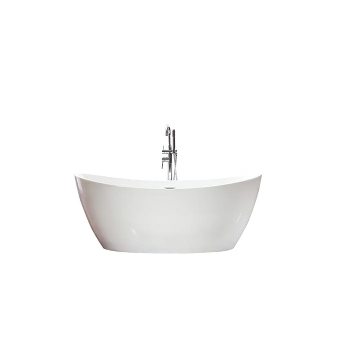 Neptune Florence F1 3260 AFR Acrylic Freestanding Center Drain Bathtub in White - image 2