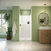 Neptune Galatea SH3636X AFR Acrylx Alcove Center Drain One-Piece Shower in White