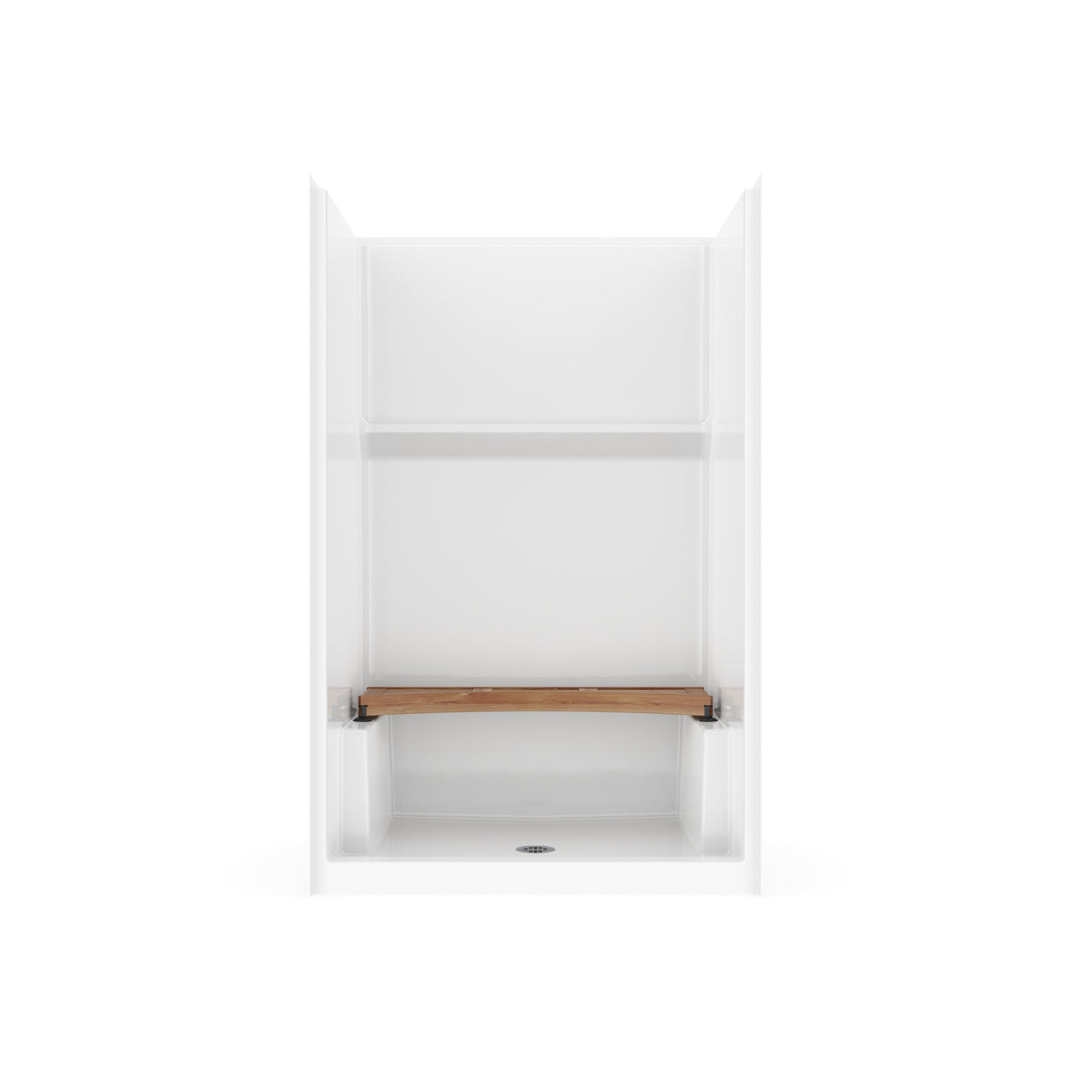 Neptune Galatea SH4834X AFR AcrylX Alcove Center Drain One-piece Shower in White - image 5