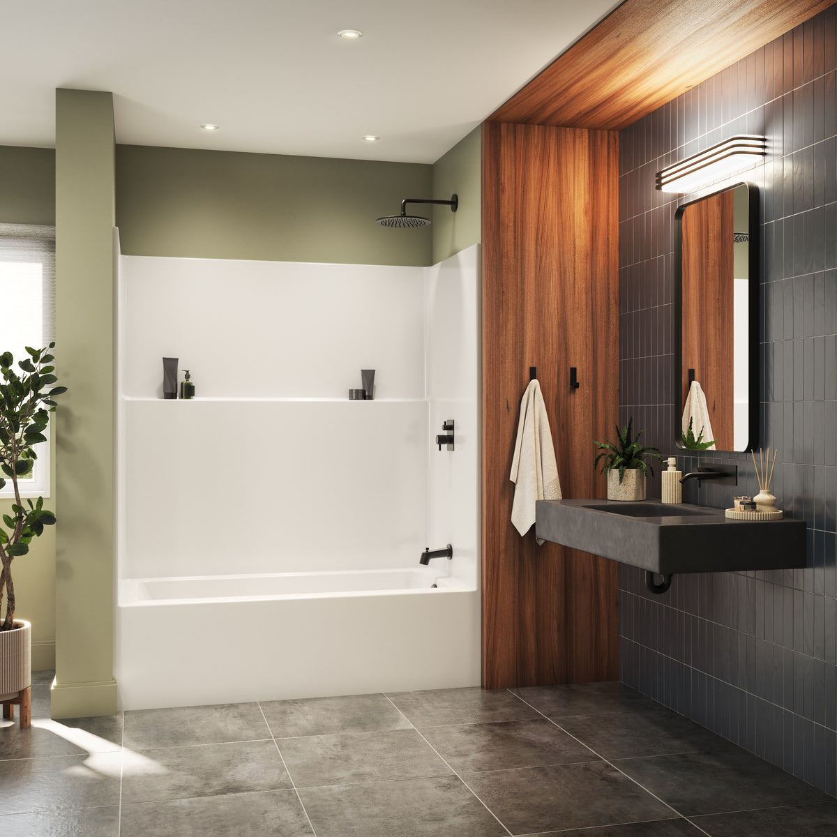 Neptune Galatea TS6030 AcrylX Alcove One-Piece Tub Shower in White - image 5