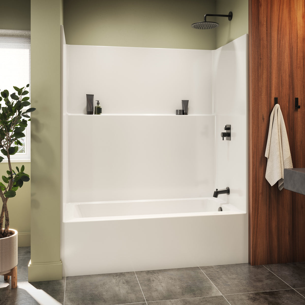 Neptune Galatea TS6030 AcrylX Alcove One-Piece Tub Shower in White - image 7