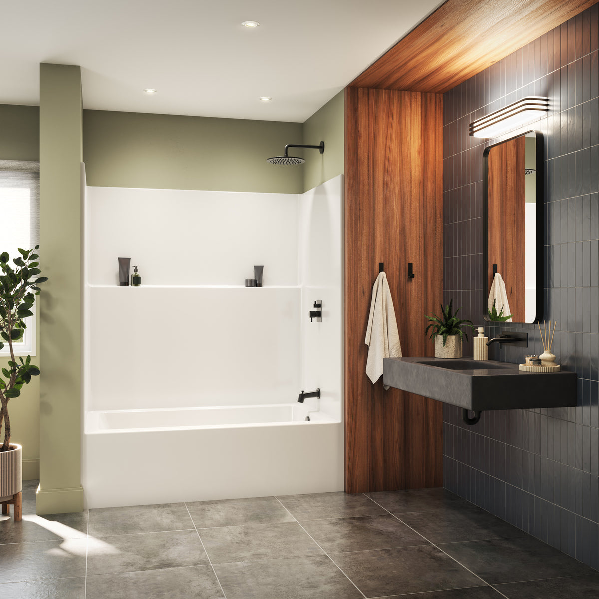 Neptune Galatea TS6036 AcrylX Alcove One-Piece Tub Shower in White - image 6