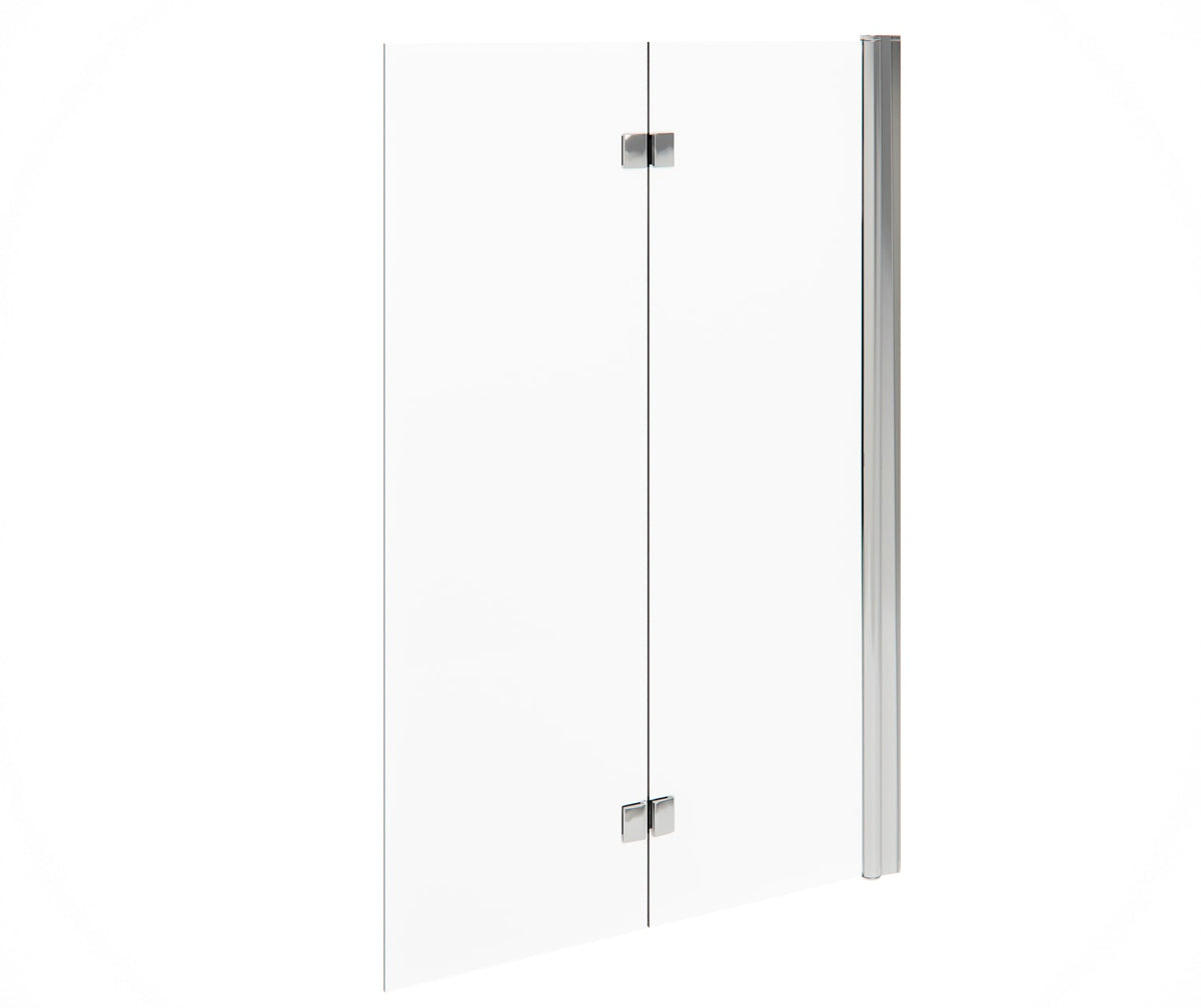 Neptune Herencia 42 x 59 in 6 mm Pivot Tub Shield for Alcove Installation with Clear glass in Chrome - image 2