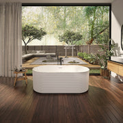 Neptune Kavala 6732 AFR Acrylic Freestanding Center Drain Bathtub in White
