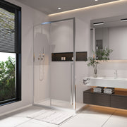Neptune Kaveri 48 x 36 x 79 3/4 in 8mm Sliding Shower Door for Corner Installation