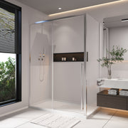 Neptune Kaveri 60 x 36 x 79 3/4 in 8mm Sliding Shower Door for Corner Installation