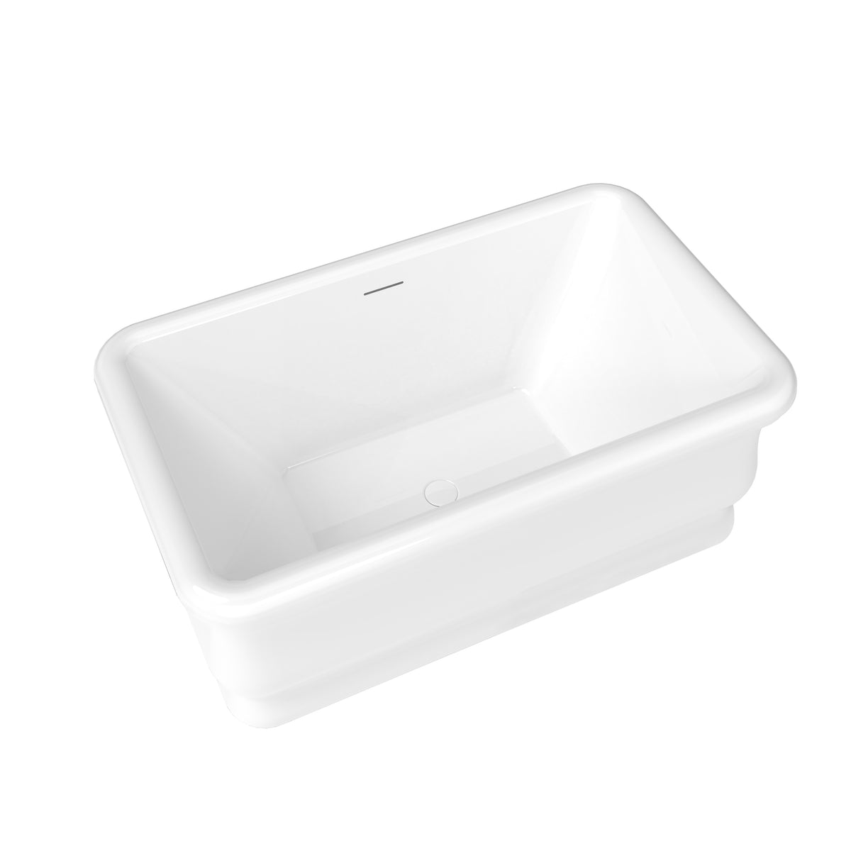 Neptune Loira 5932 Acrylic Freestanding Center Drain Bathtub in White - image 3