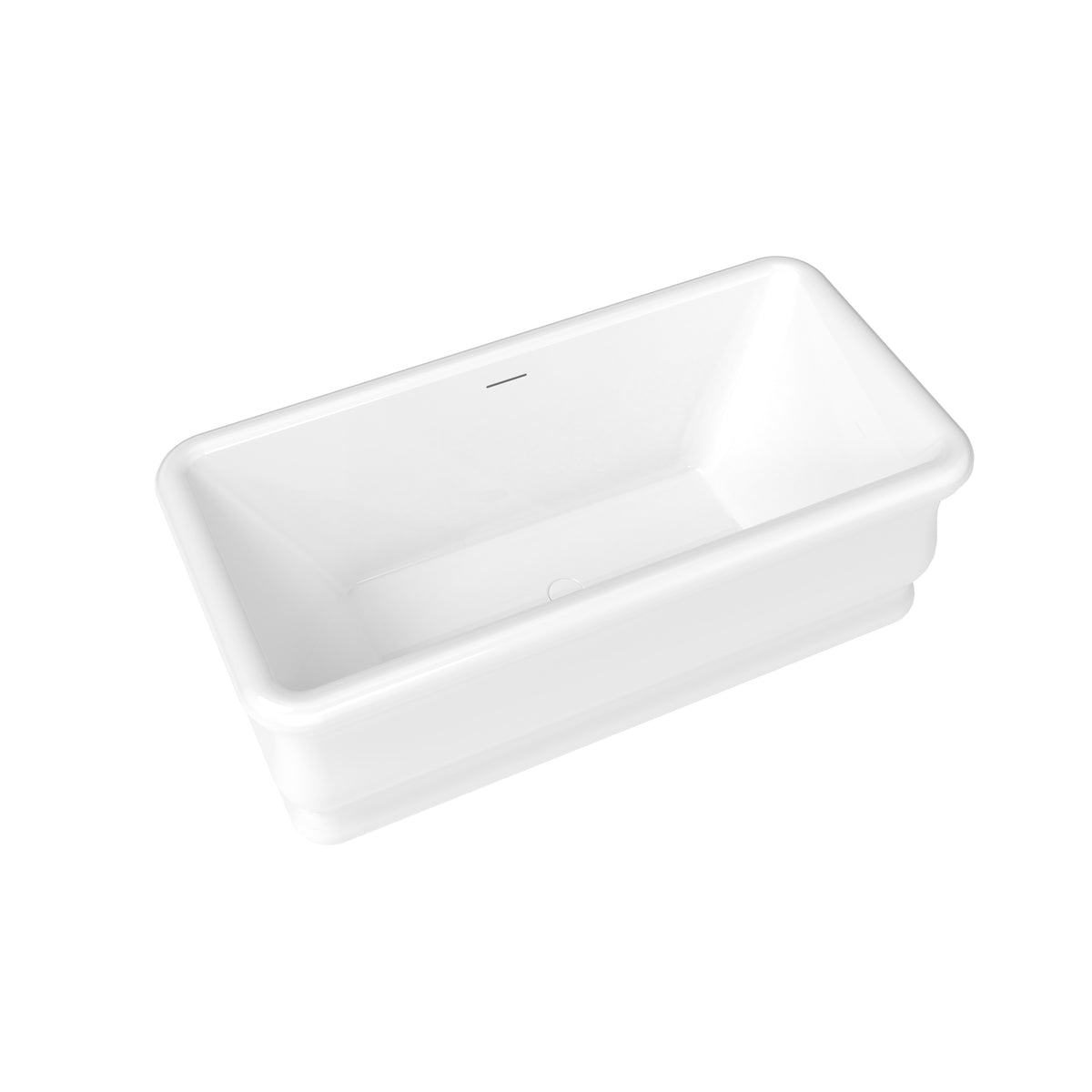 Neptune Loira 7133 Acrylic Freestanding Center Drain Bathtub in White - image 3