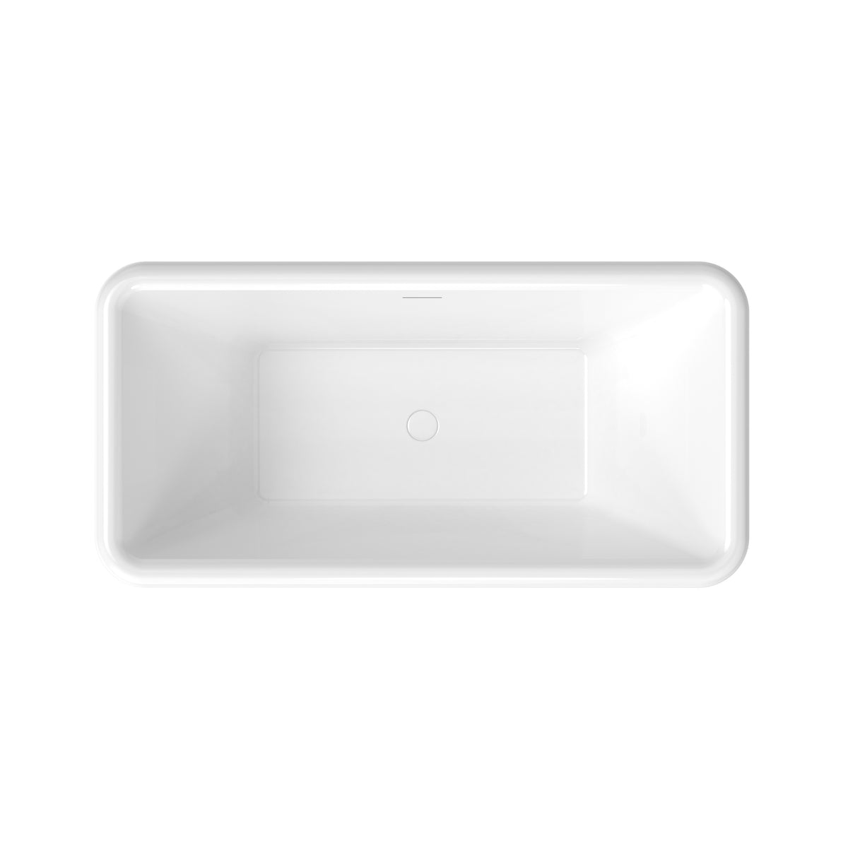 Neptune Loira 7133 Acrylic Freestanding Center Drain Bathtub in White - image 4