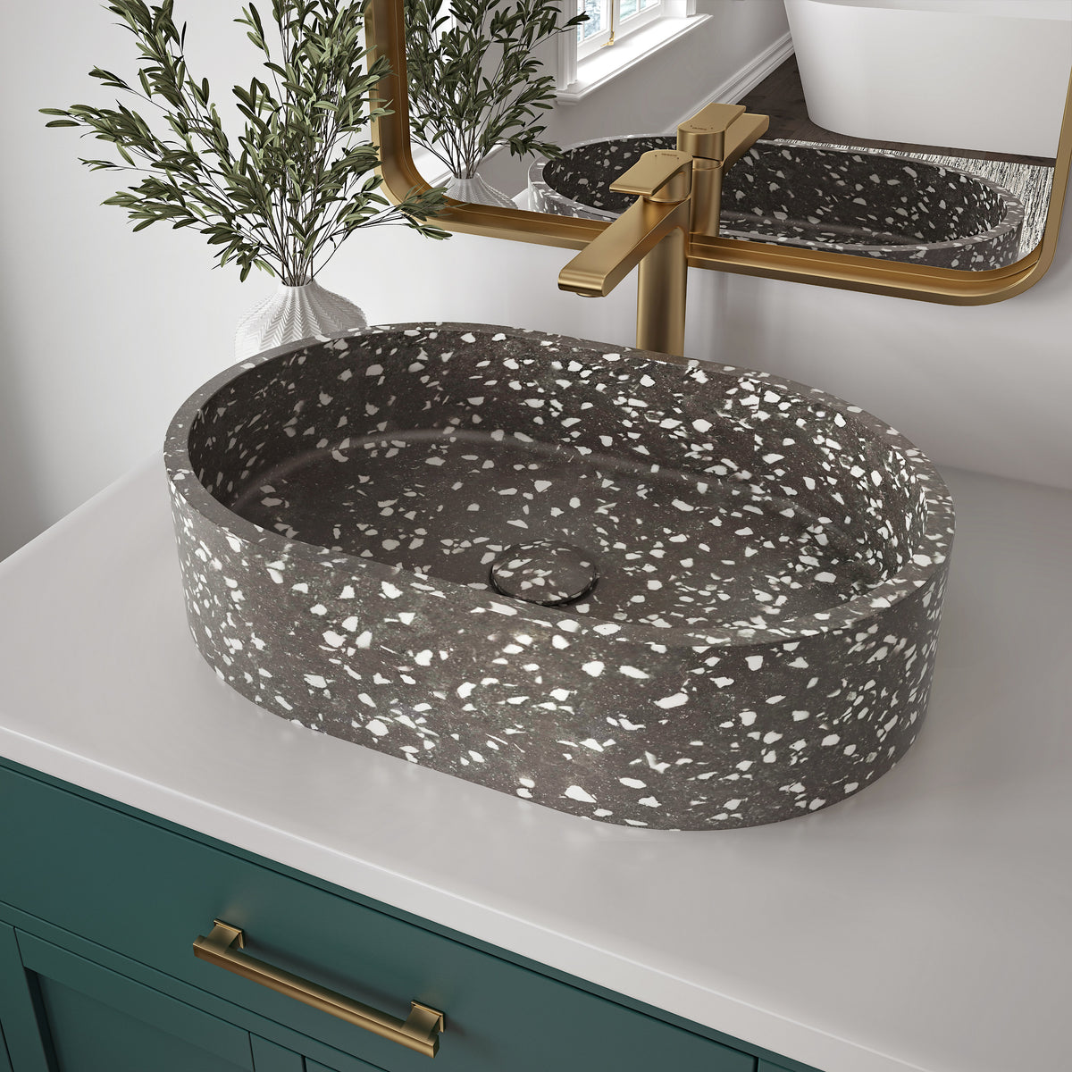 Neptune Lorna Oval Terrazzo Sink - image 2