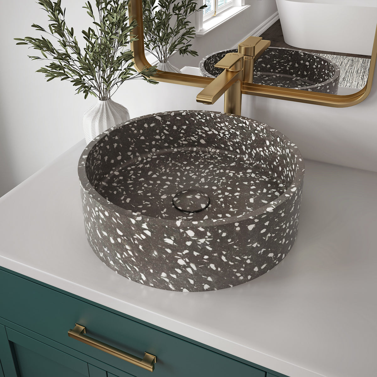 Neptune Lorna Round Terrazzo Sink - image 2