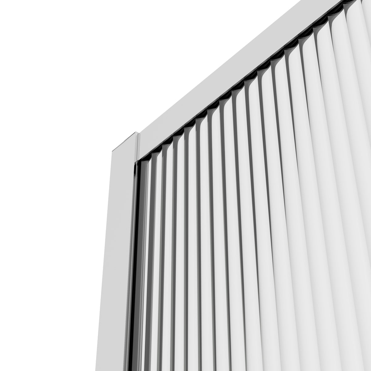 Neptune Louvart 34 x 79 3/4 in 8mm Framed Shower Screen - image 19