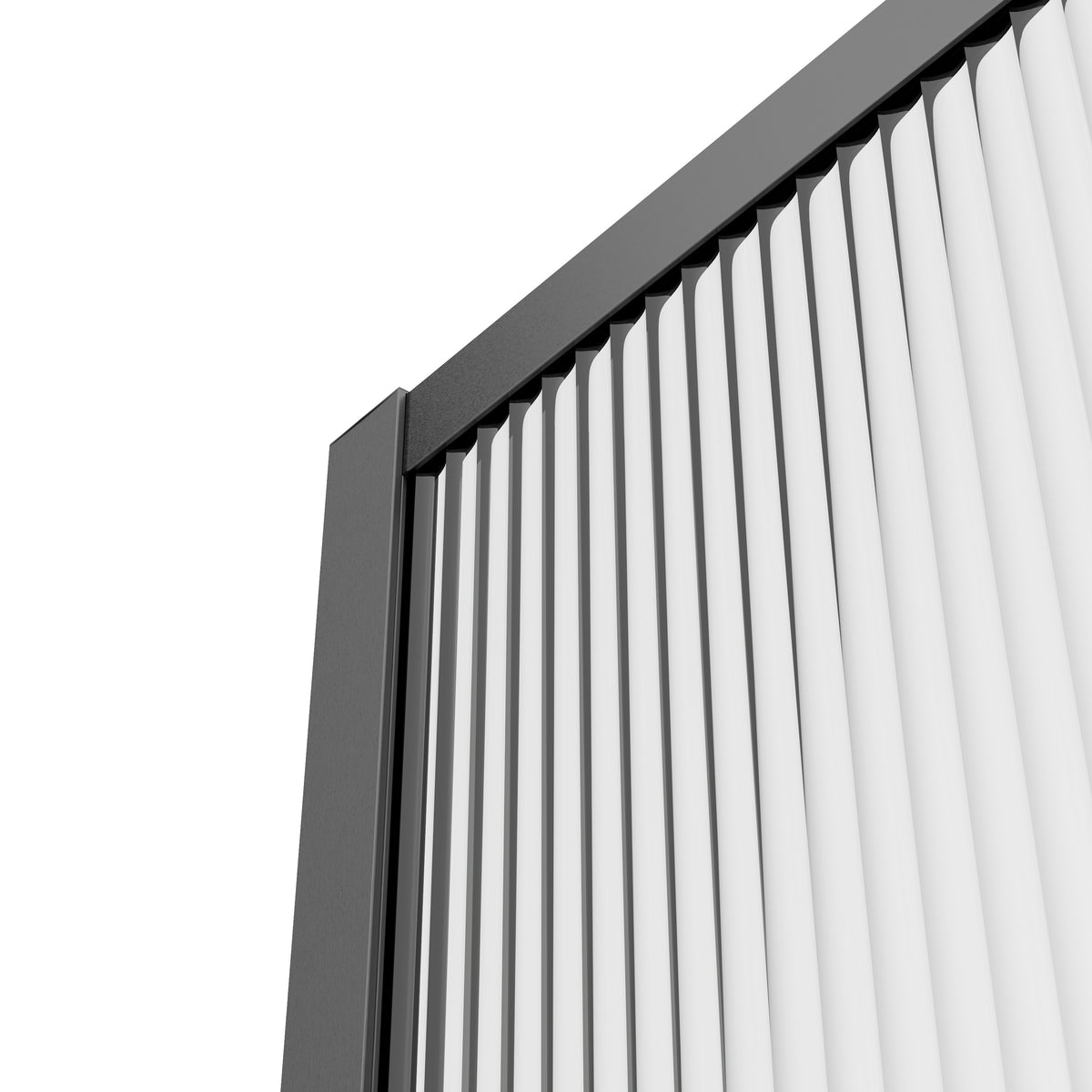 Neptune Louvart 34 x 79 3/4 in 8mm Framed Shower Screen - image 23