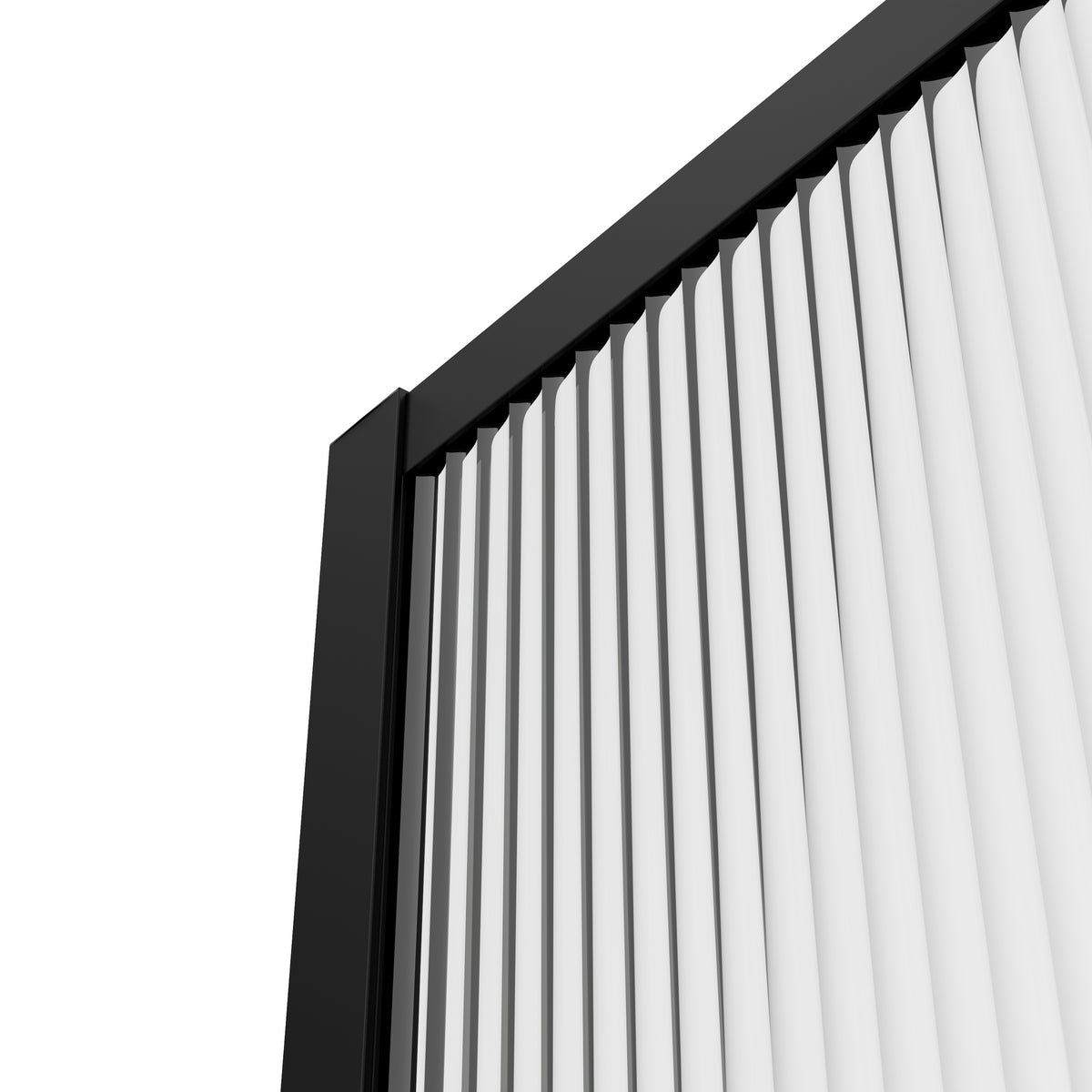 Neptune Louvart 34 x 79 3/4 in 8mm Framed Shower Screen - image 27