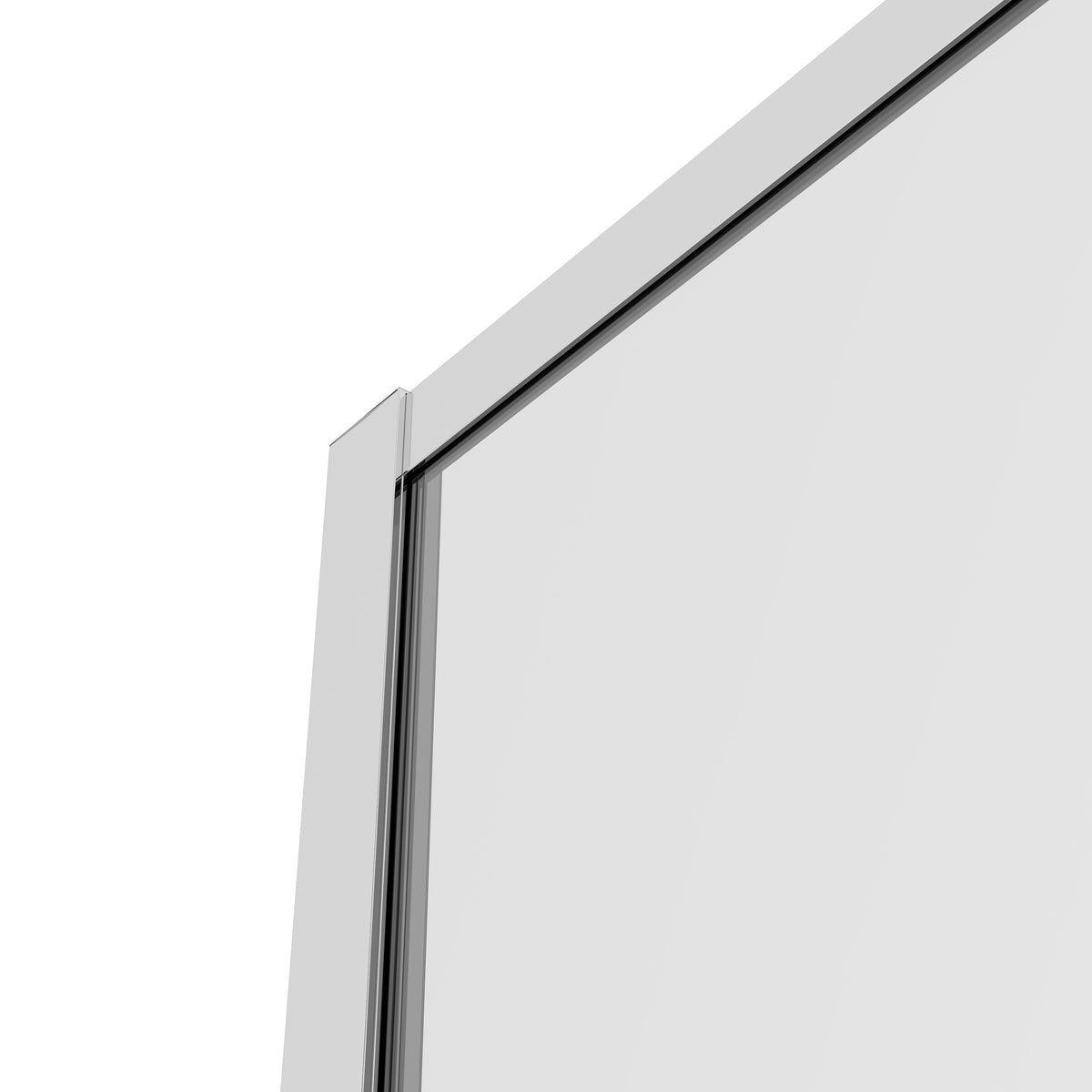 Neptune Louvart 34 x 79 3/4 in 8mm Framed Shower Screen - image 3