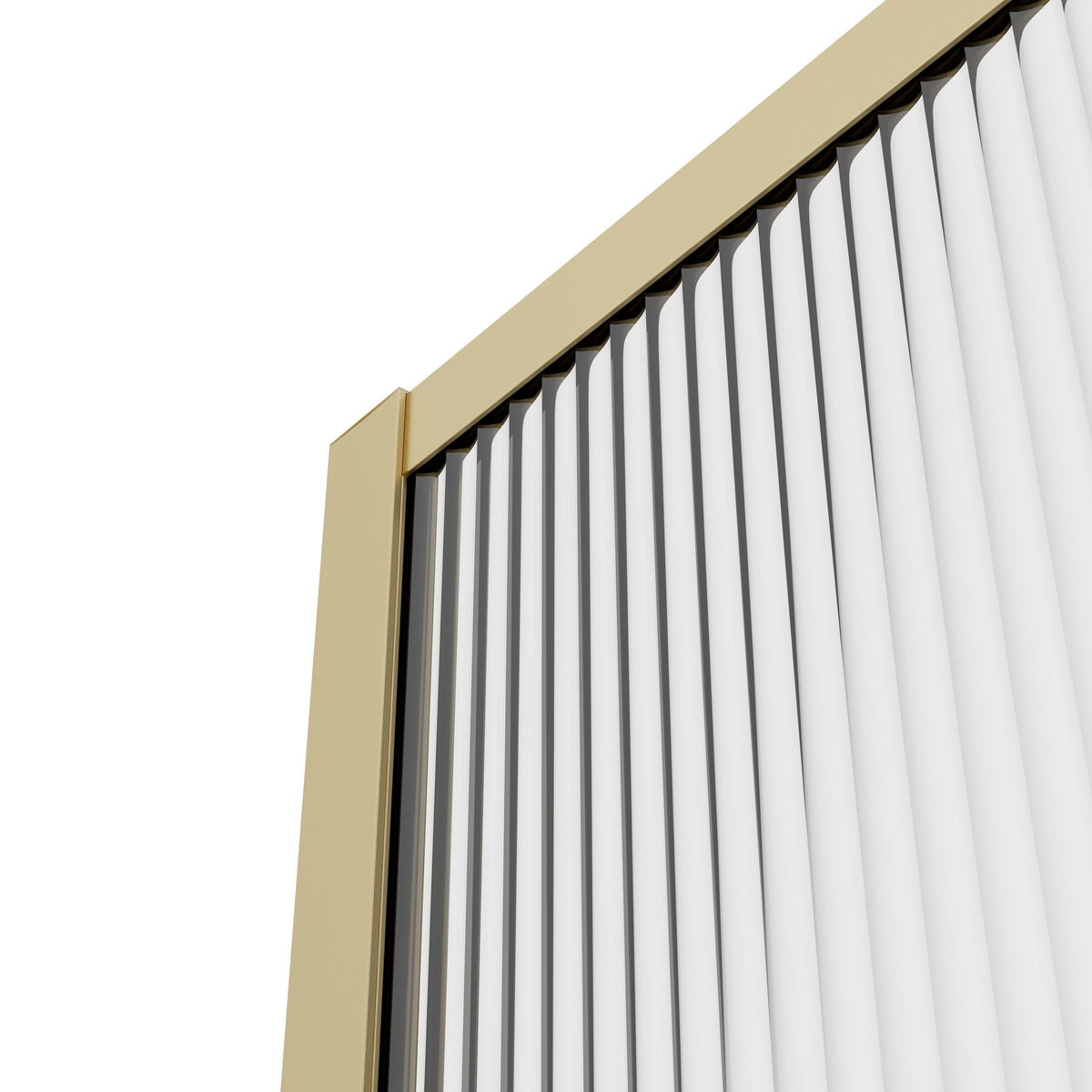 Neptune Louvart 34 x 79 3/4 in 8mm Framed Shower Screen - image 31