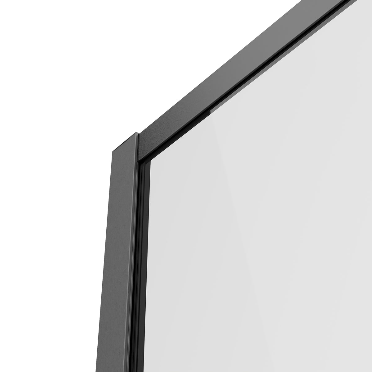 Neptune Louvart 34 x 79 3/4 in 8mm Framed Shower Screen - image 7