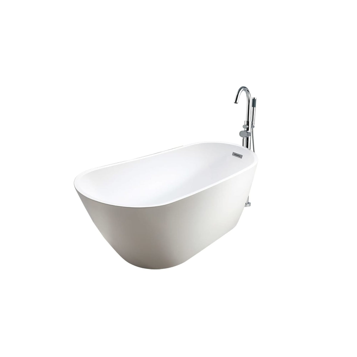 Neptune Malaga F1 3266 AFR Acrylic Freestanding End Drain Bathtub in White - image 2