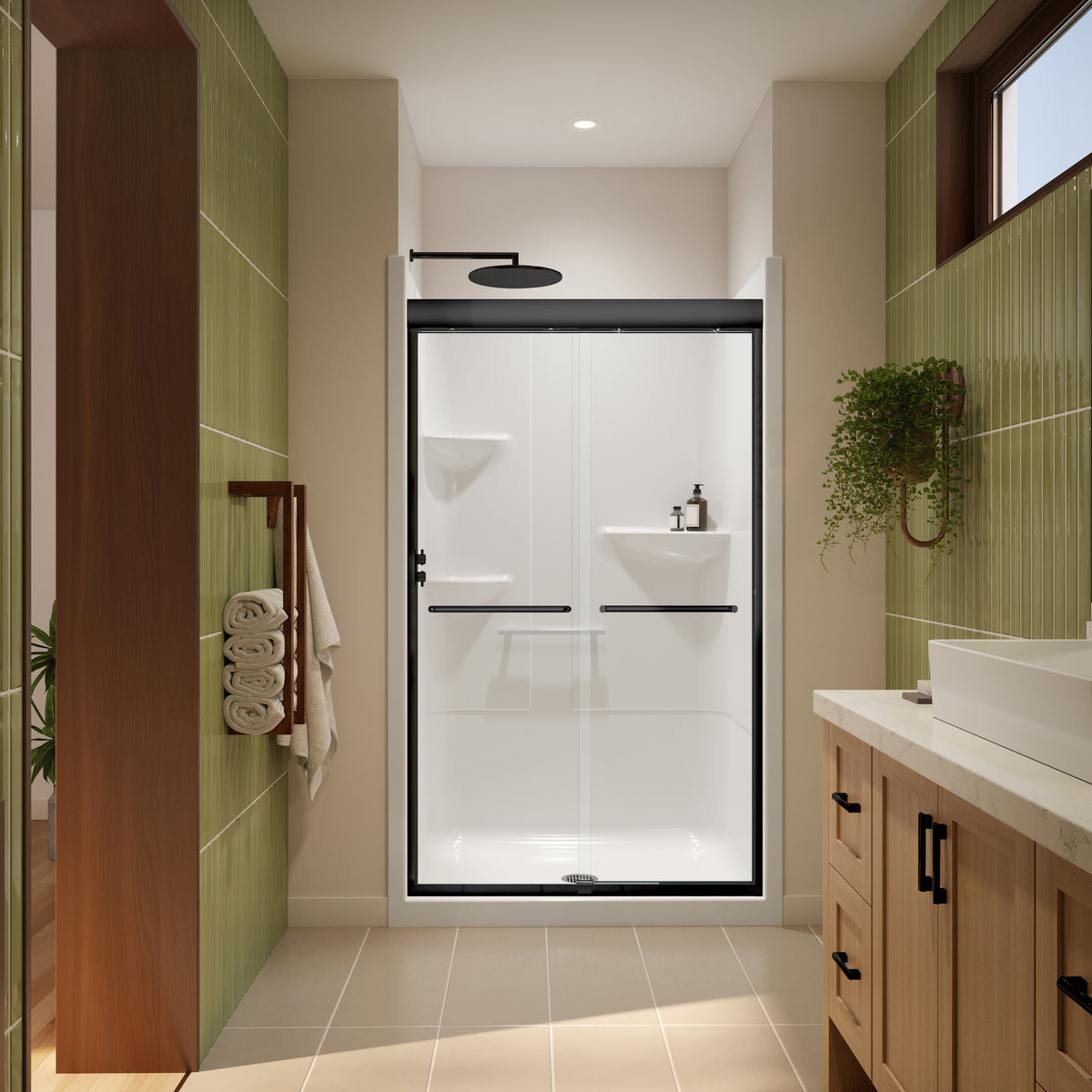 Neptune Misca 40-44 x 71 in 6mm Bypass Shower Door for Alcove Installation - image 5
