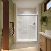 Neptune Misca 51-55 x 71 in 6mm Bypass Shower Door for Alcove Installation