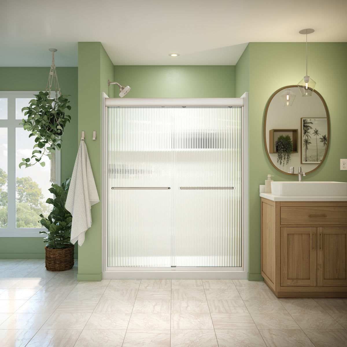 Neptune Misca 55-59 x 71 in 6mm Bypass Shower Door for Alcove Installation - image 17