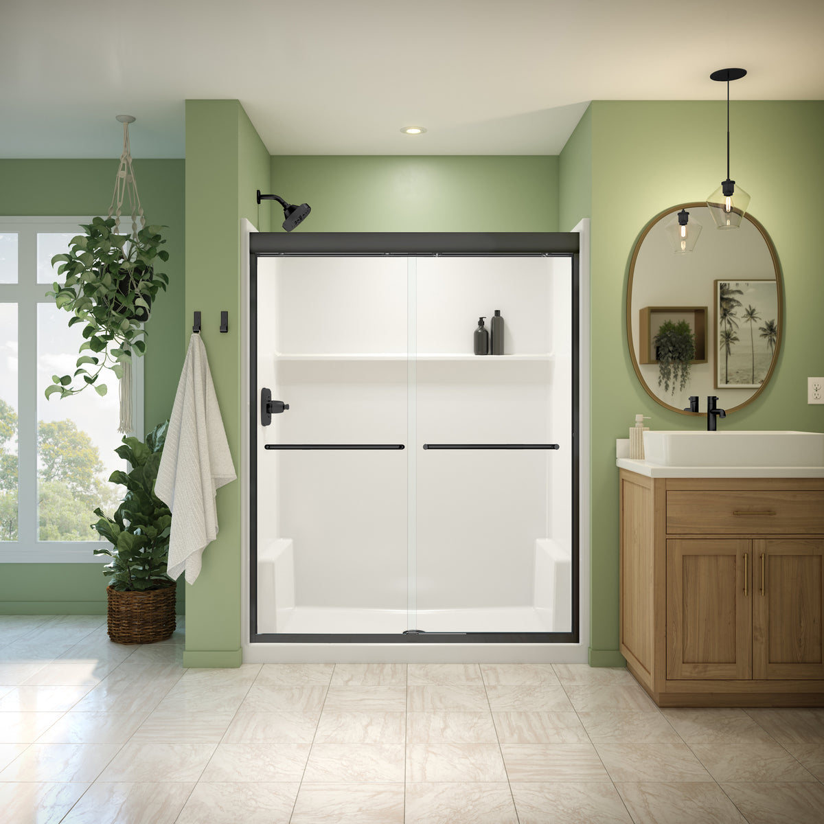Neptune Misca 55-59 x 71 in 6mm Bypass Shower Door for Alcove Installation - image 9
