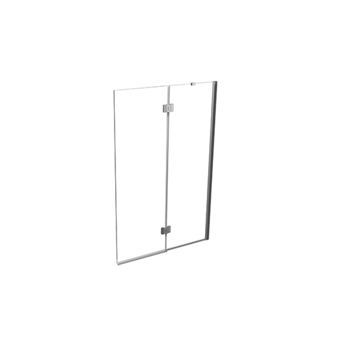Neptune Monza 39 x 59 in 8 mm Pivot Tub Shield for Alcove Installation with Clear glass in Chrome - image 2