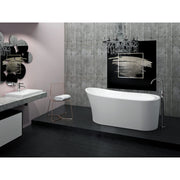 Neptune Paris F1 3266 AFR Acrylic Freestanding End Drain Bathtub in White