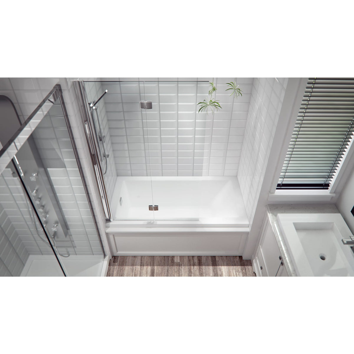 Neptune Petunia 6032 IFS Acrylic Alcove Bathtub in White