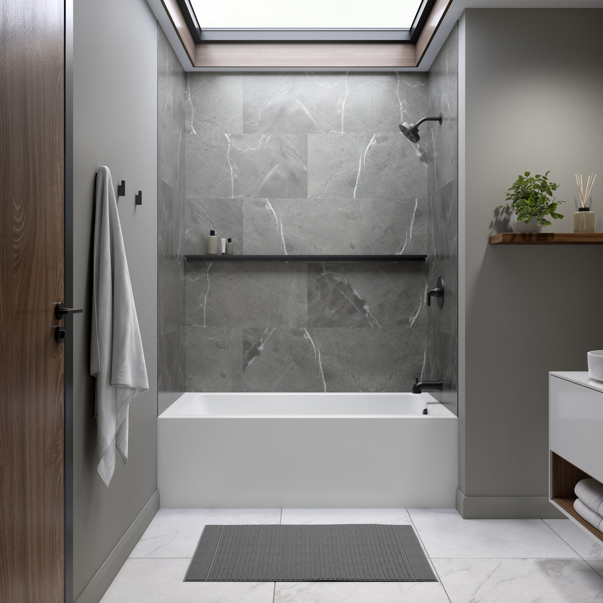 Neptune Pia 3060 IFS AFR Acrylic Alcove Bathtub in White - image 2