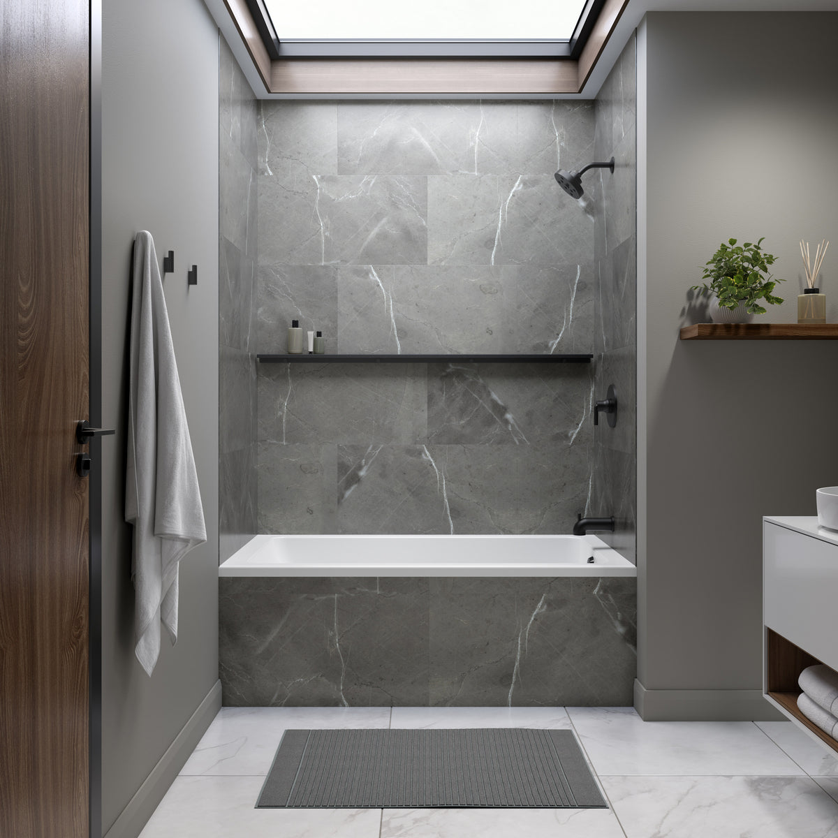 Neptune Pia 3260 IF AFR Acrylic Alcove Bathtub in White - image 2