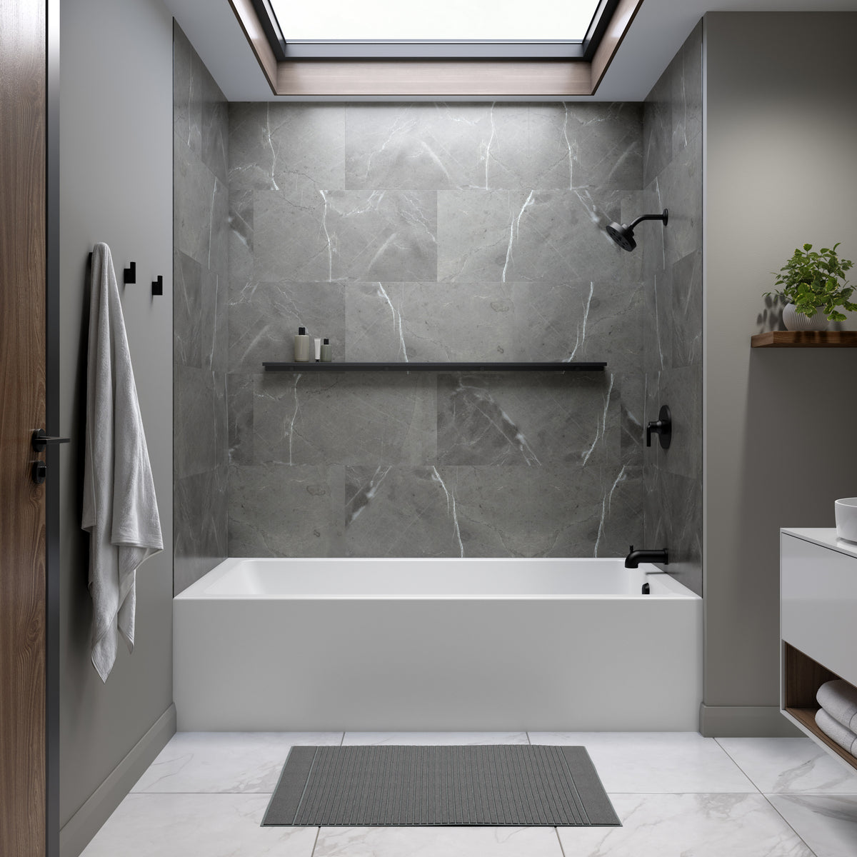Neptune Pia 3272 IFS Acrylic Alcove Bathtub in White