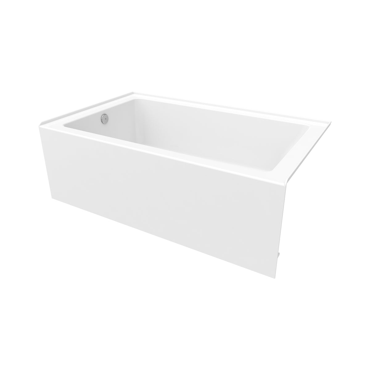 Neptune Pia 3660 IFS Acrylic Alcove Bathtub in White - image 3