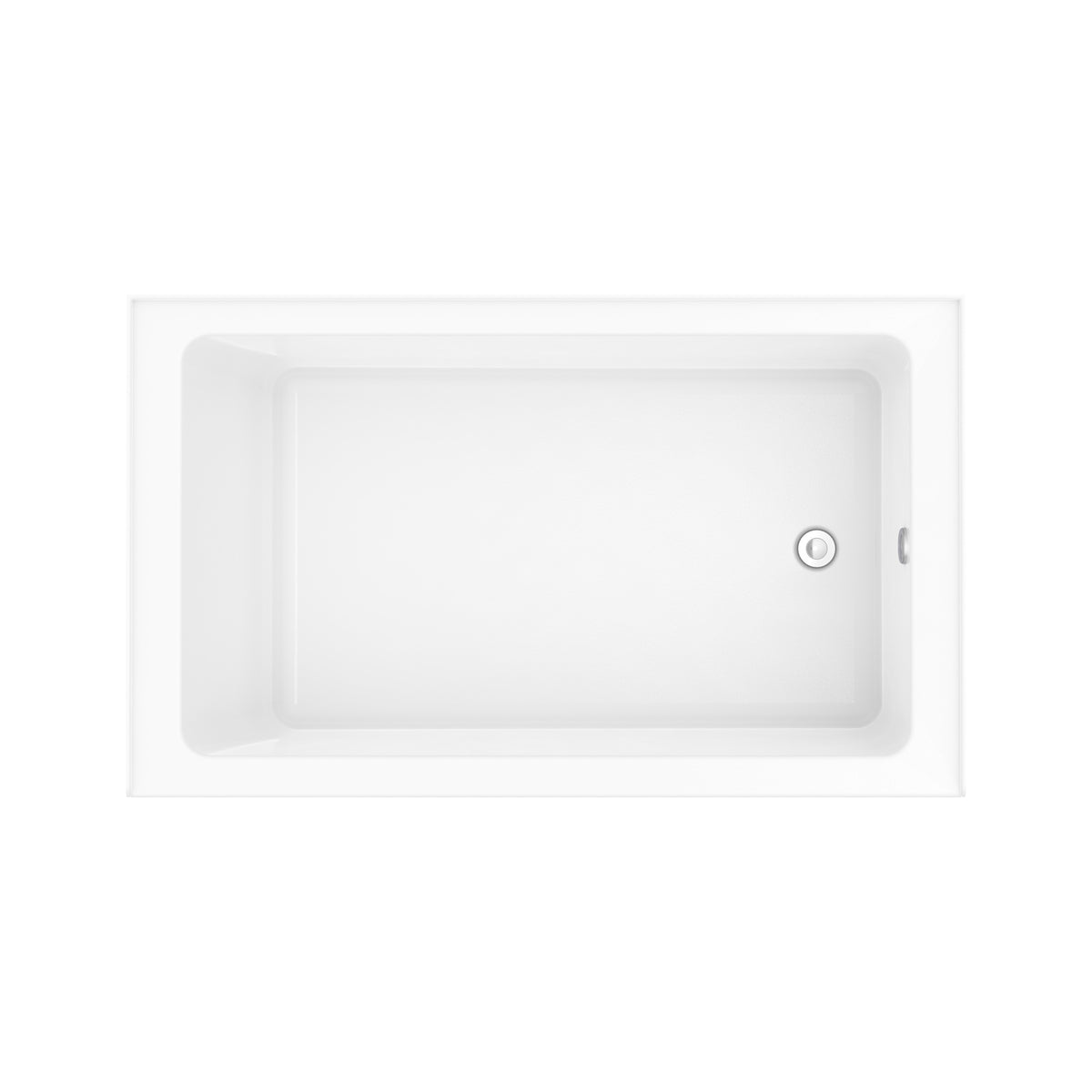Neptune Pia 3660 IFS Acrylic Alcove Bathtub in White - image 7