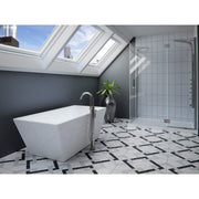 Neptune Prague F1 3260 AFR Acrylic Freestanding Center Drain Bathtub in White