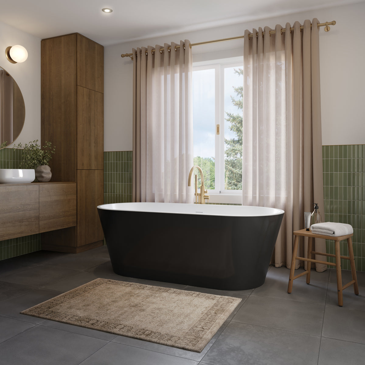 Neptune Riga 6731 AFR Acrylic Freestanding Center Drain Bathtub - image 3