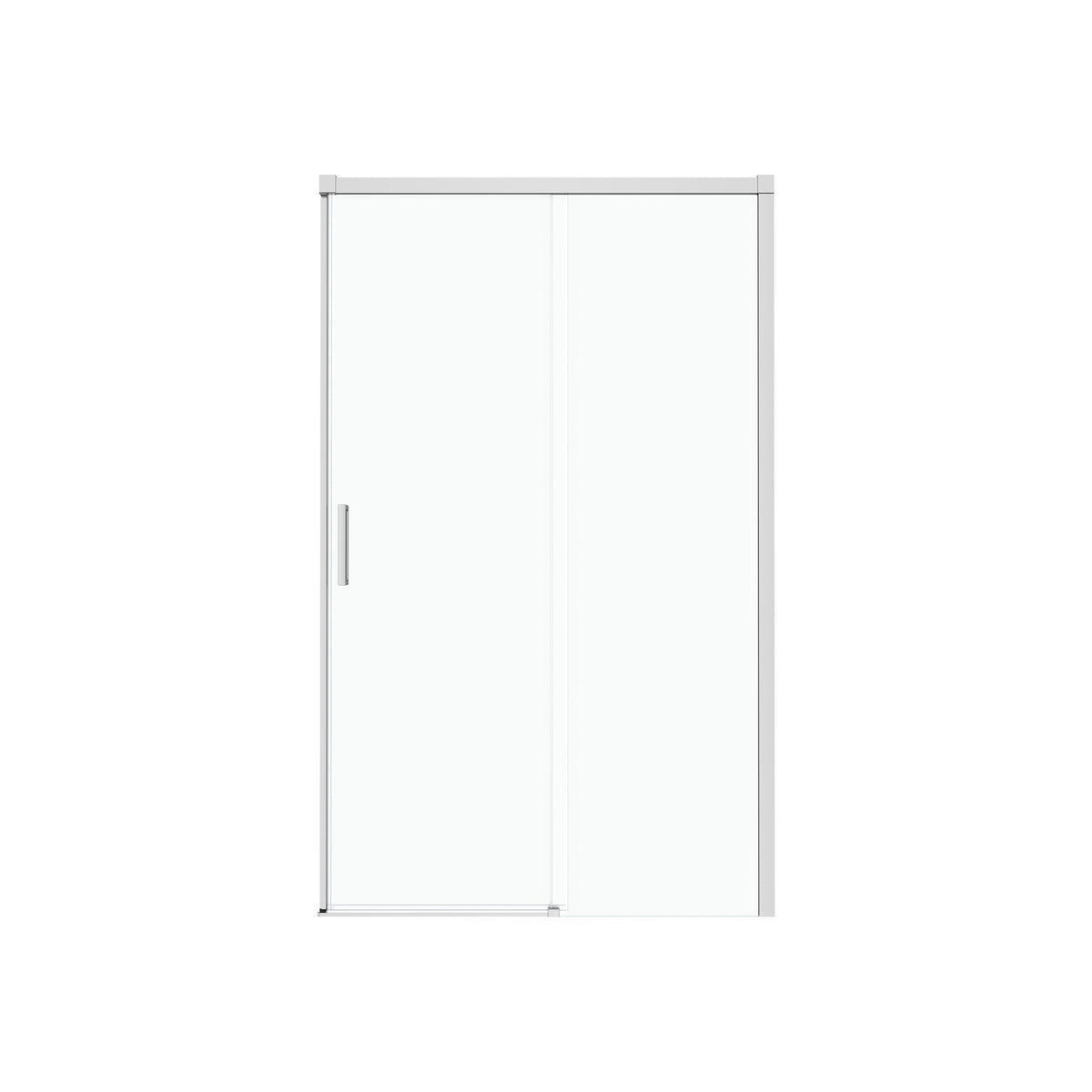 Neptune Sella 48 x 74 in 6 mm Sliding Shower Door for Alcove Installation with Clear glass in Chrome - image 2