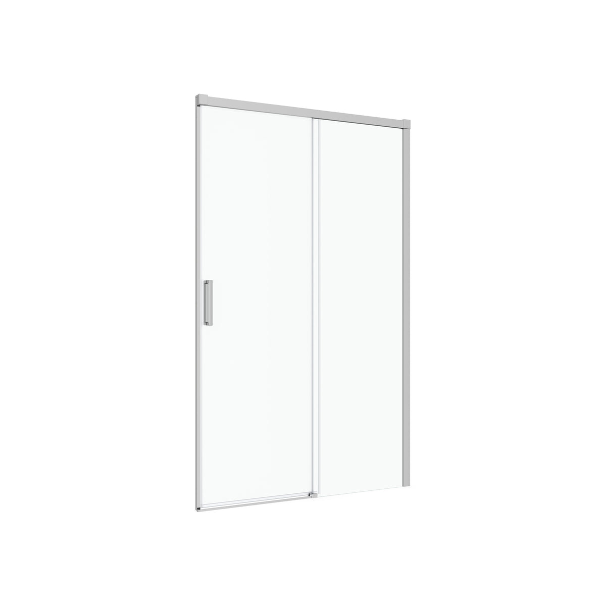 Neptune Sella 48 x 74 in 6 mm Sliding Shower Door for Alcove Installation with Clear glass in Chrome - image 3