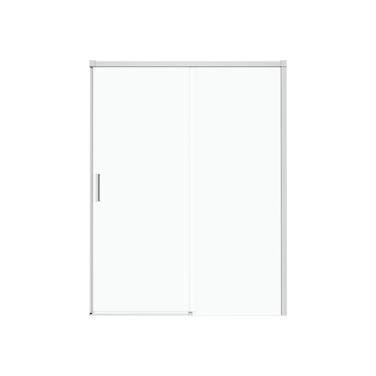 Neptune Sella 60 x 74 in 6 mm Sliding Shower Door for Alcove Installation with Clear glass in Chrome - image 2