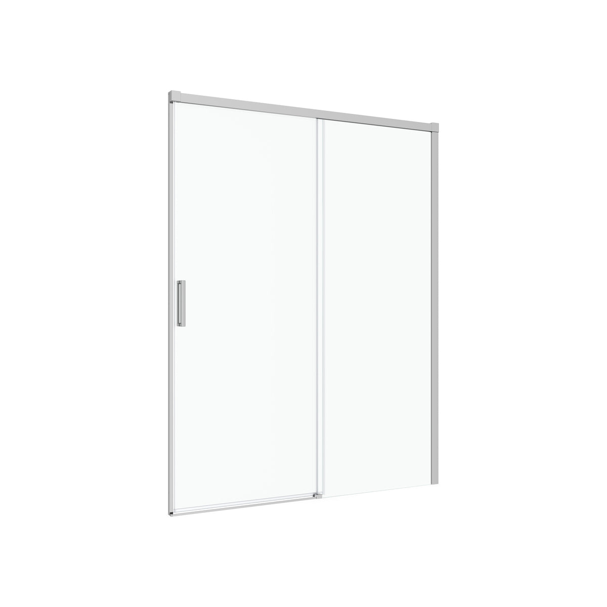 Neptune Sella 60 x 74 in 6 mm Sliding Shower Door for Alcove Installation with Clear glass in Chrome - image 3