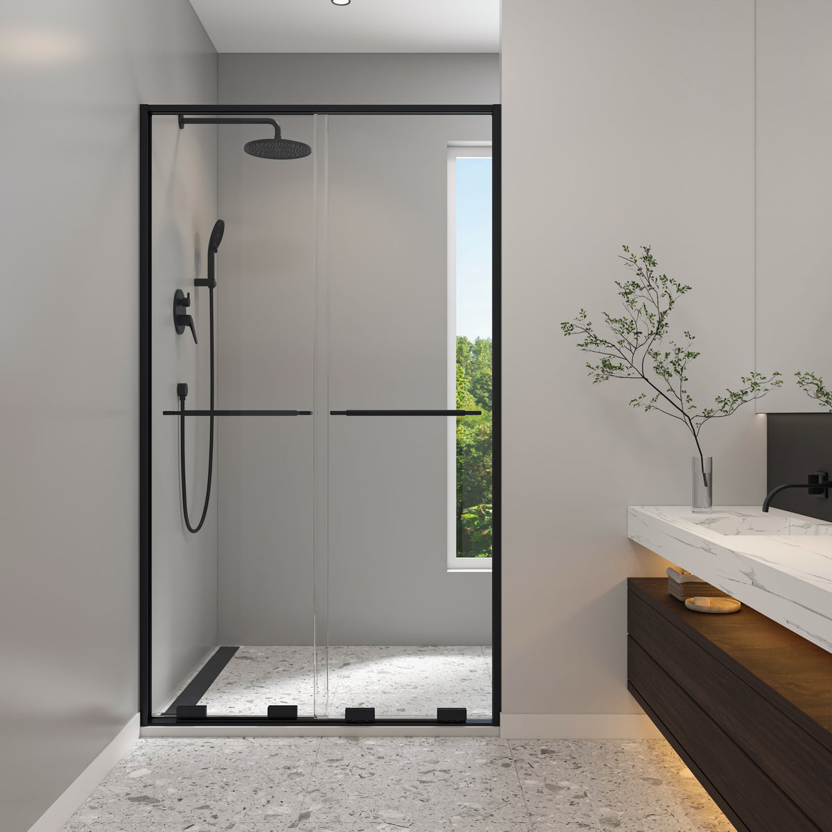 Neptune Solani 45 - 47 1/2 x 79 3/4 in 8mm Bypass Shower Door for Alcove Installation - image 6