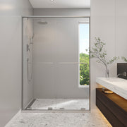 Neptune Solani 57- 59 1/2 x 79 3/4 in 8mm Bypass Shower Door for Alcove Installation