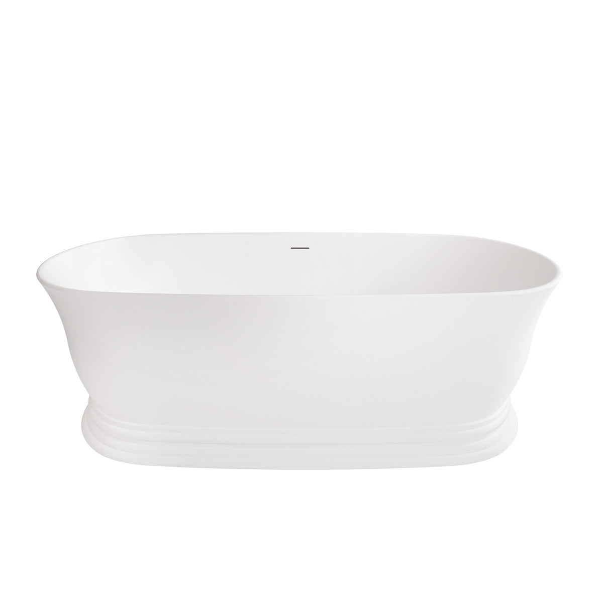 Neptune Vantaa 7132 AFR Solid Surface Freestanding Center Drain Bathtub in Matte White - image 3