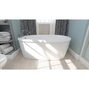 Neptune Vapora F2 6636 Acrylic Freestanding End Drain Bathtub in White