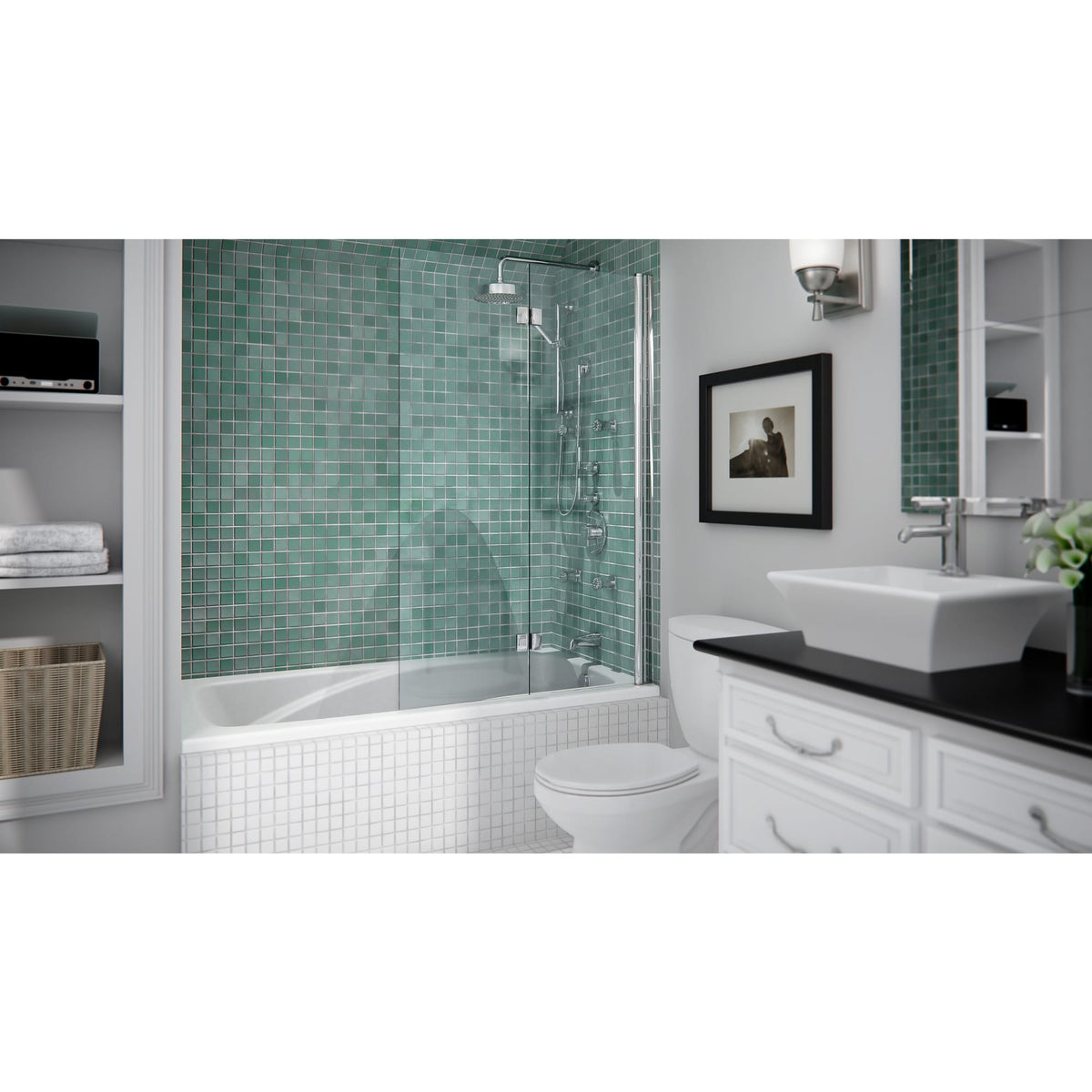Neptune Velona 6036 IF Acrylic Alcove Left Drain Bathtub in White
